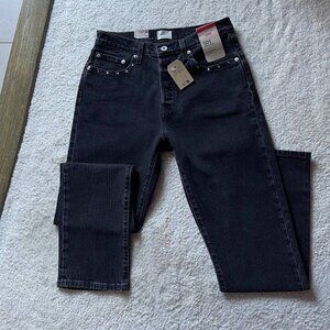 NWT Levi's 501 High Rise Rhinestoned Black Women's Jeans Size 28/30